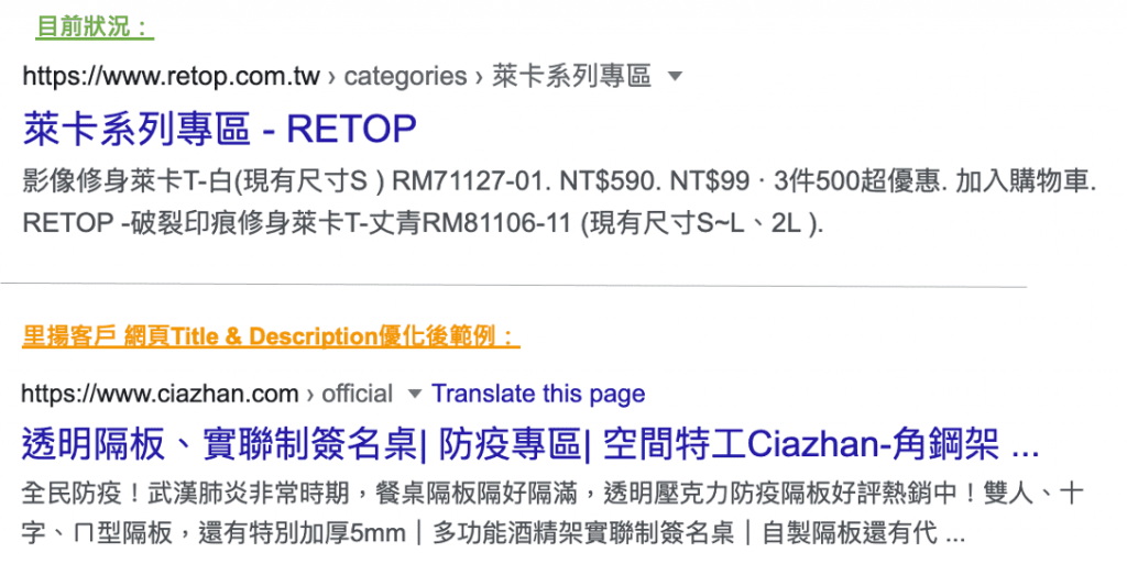 Google搜尋結果分析 整合行銷 里揚數位行銷公司 台南