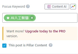 rankmath 主關鍵字