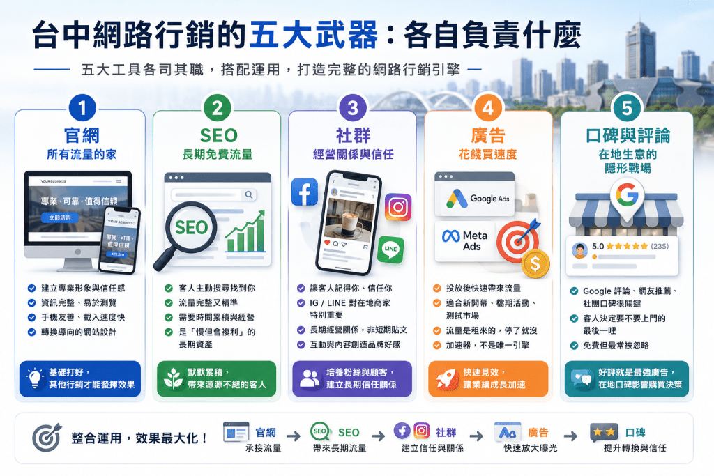 台中網路行銷怎麼做?台中中小企業整體數位行銷指南 2026 1 台中網路行銷介紹
