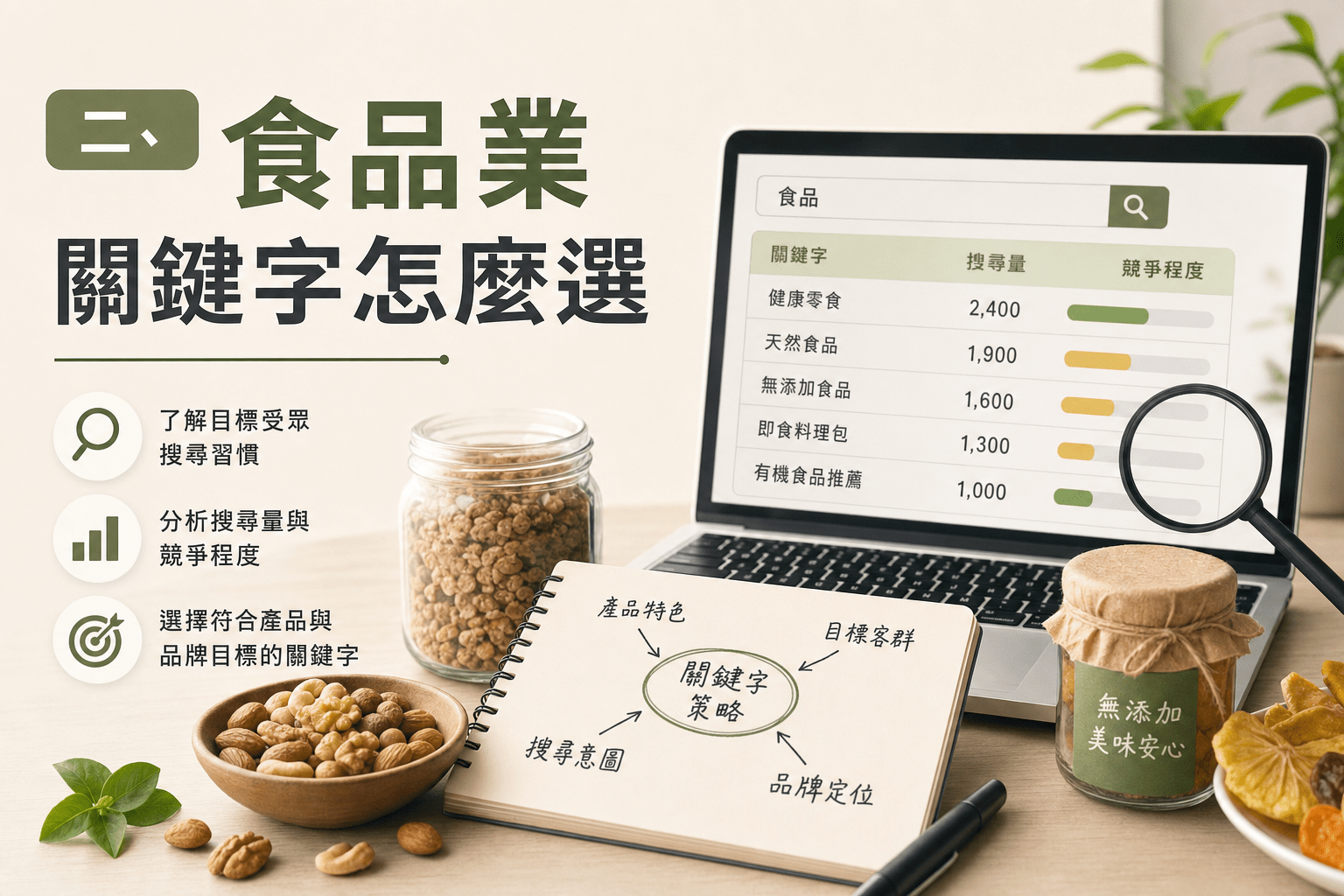 食品業該打哪些關鍵字