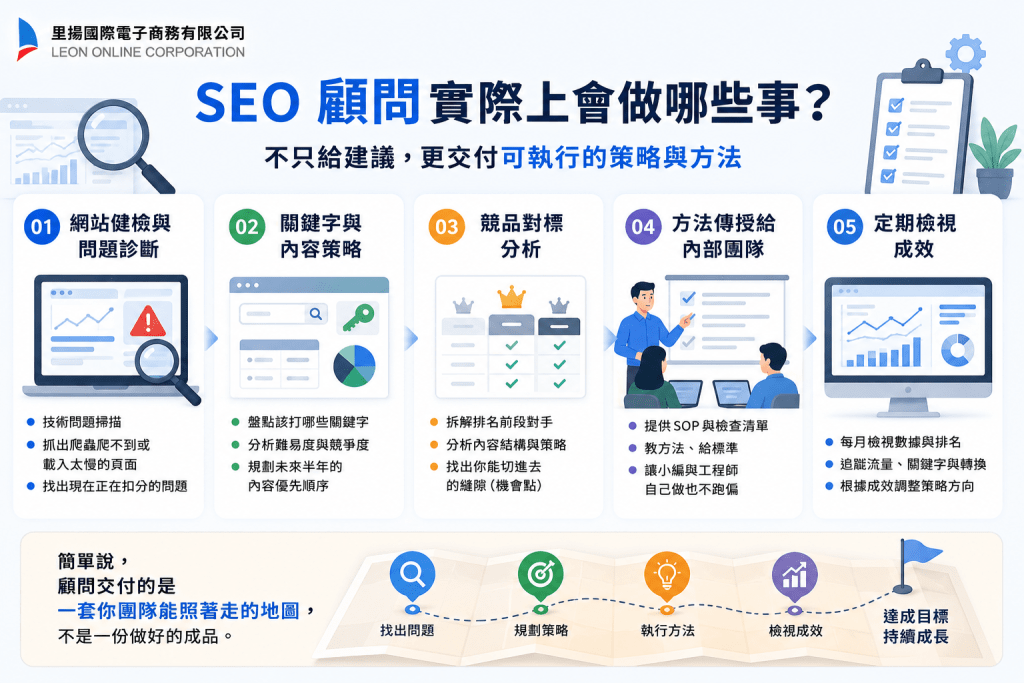 SEO 顧問是什麼?跟 SEO 代操差在哪、該不該找、怎麼挑 1 01 34 38